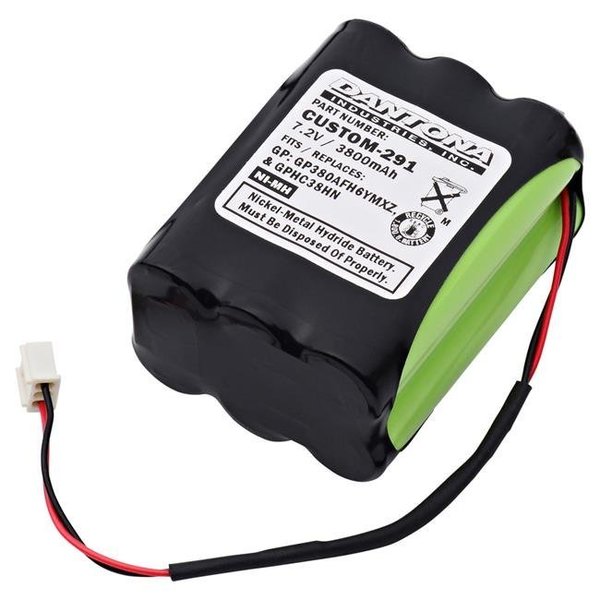 Dantona Dantona CUSTOM-291 7.2V & 3800 mAh Replacement Nickel Battery for GP-GP380AFH6YMXZ CUSTOM-291